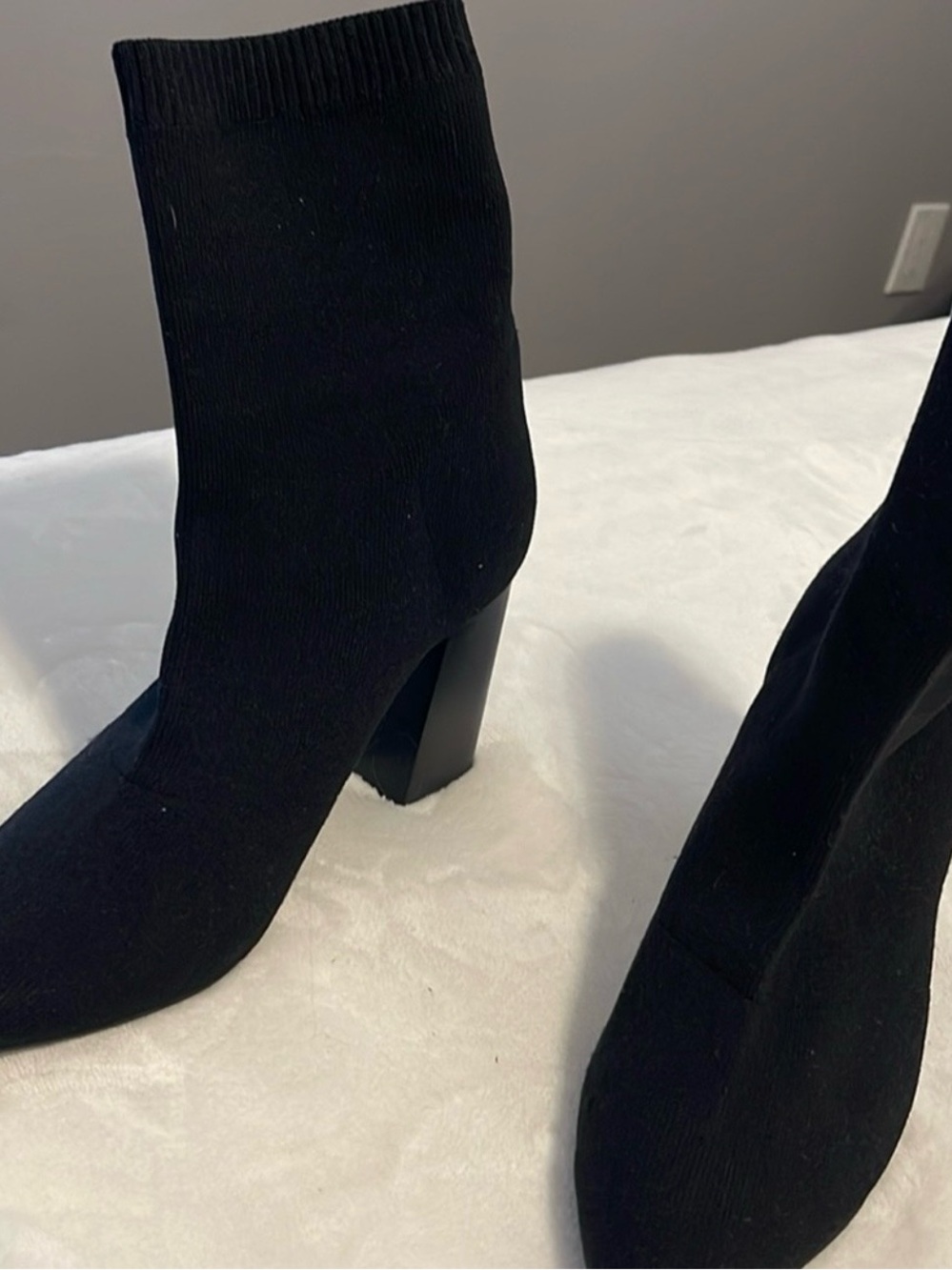 Black sock pointed booties